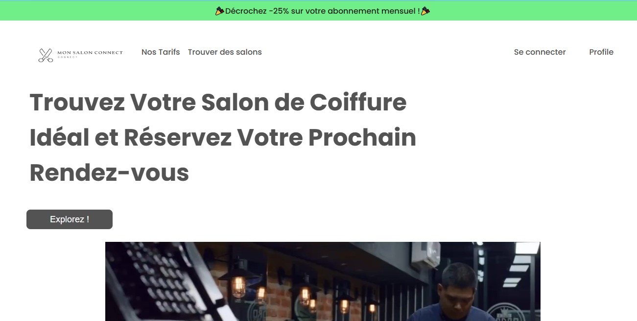 Plateforme de gestion pour salons de coiffure